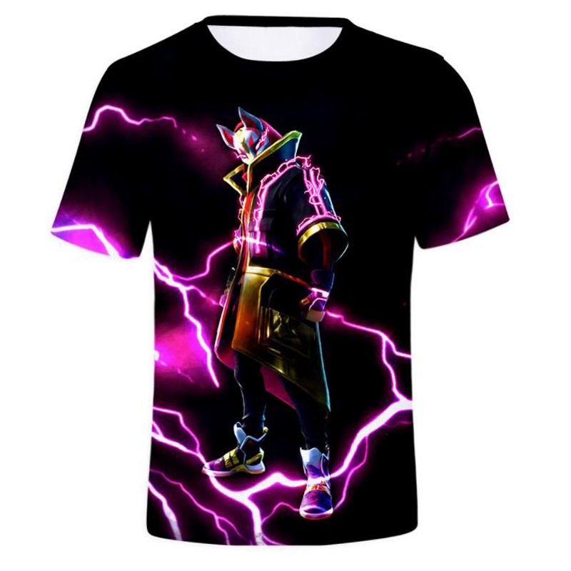 T Shirt Fortnite Nomade Eclairs - 